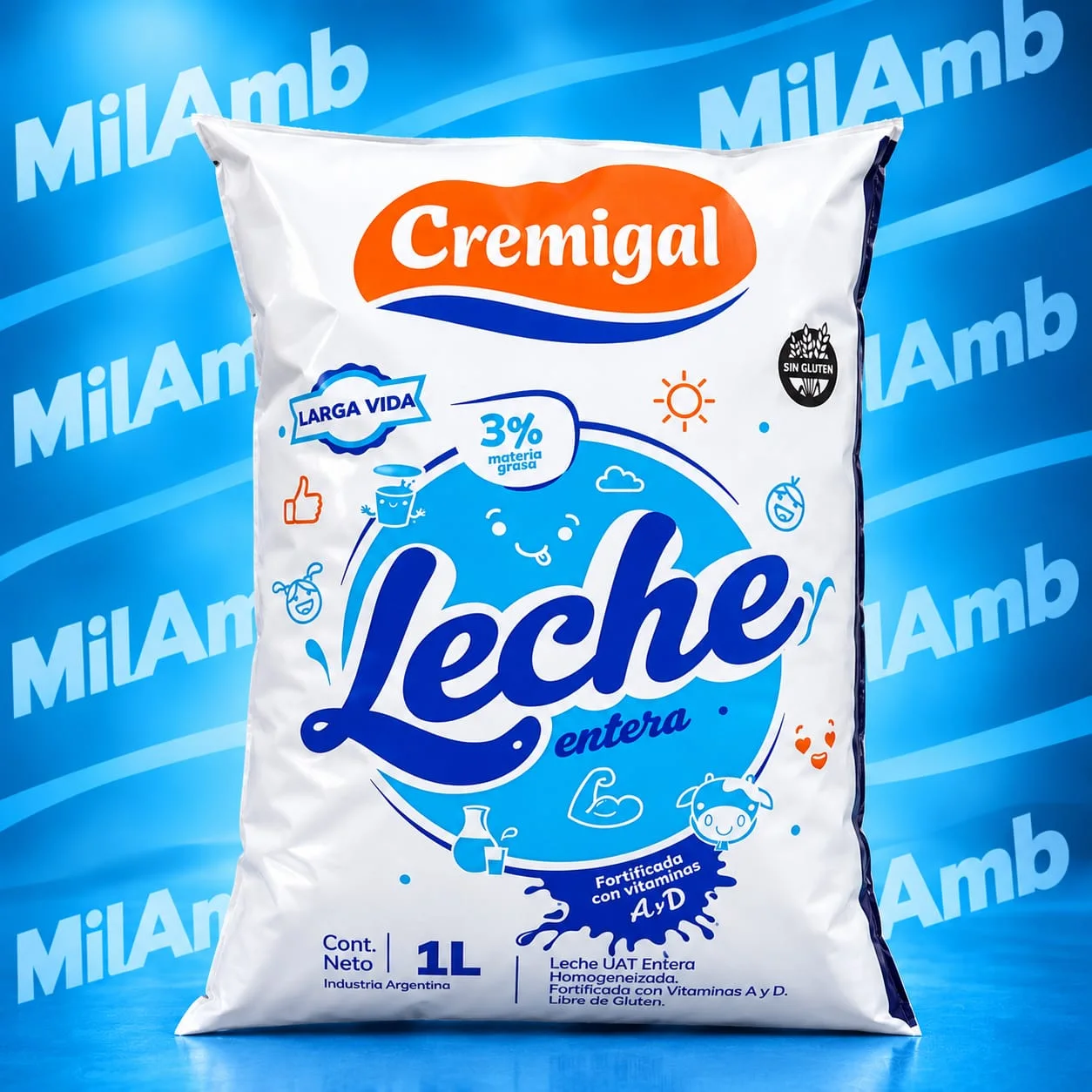 Leche Larga Vida 1L. CREMIGAL