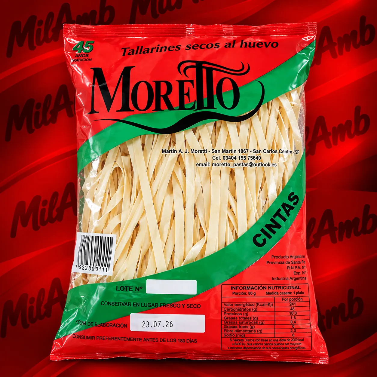 Fideos Tallarines MORETTO