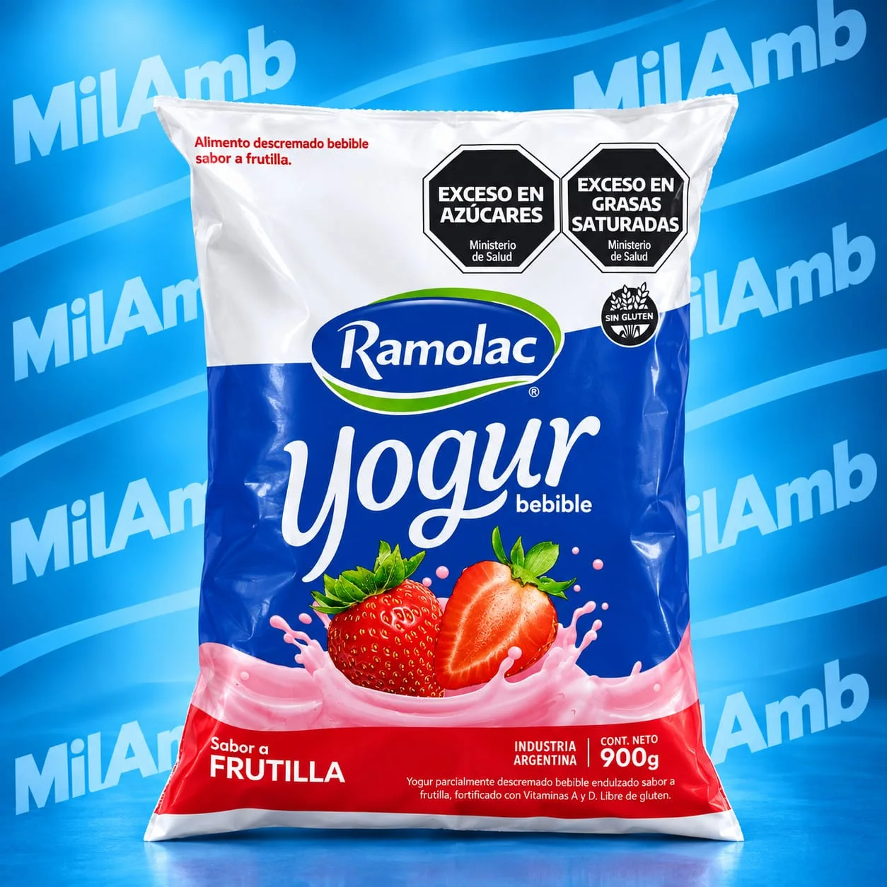 Yogurt Bebible 1L. Frutilla REMOLAC