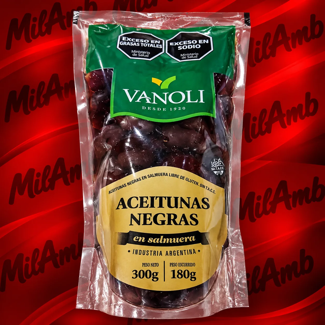 Aceitunas Negras 180g. VANOLI