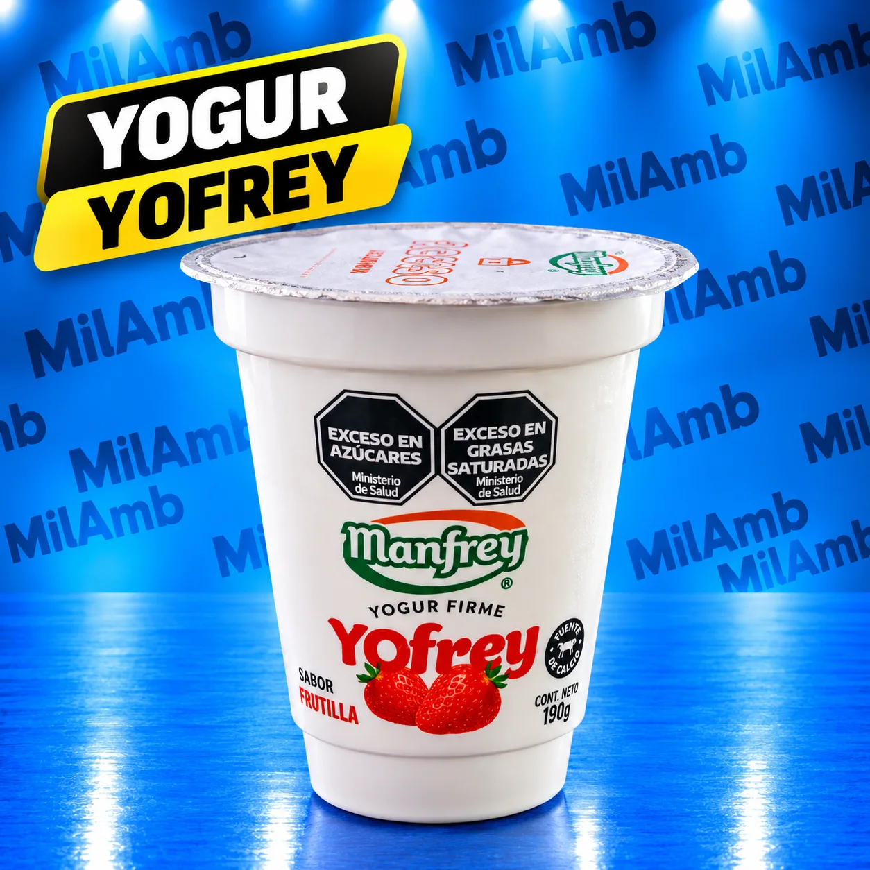 Yogur Firme Frutilla 140g. MANFREY