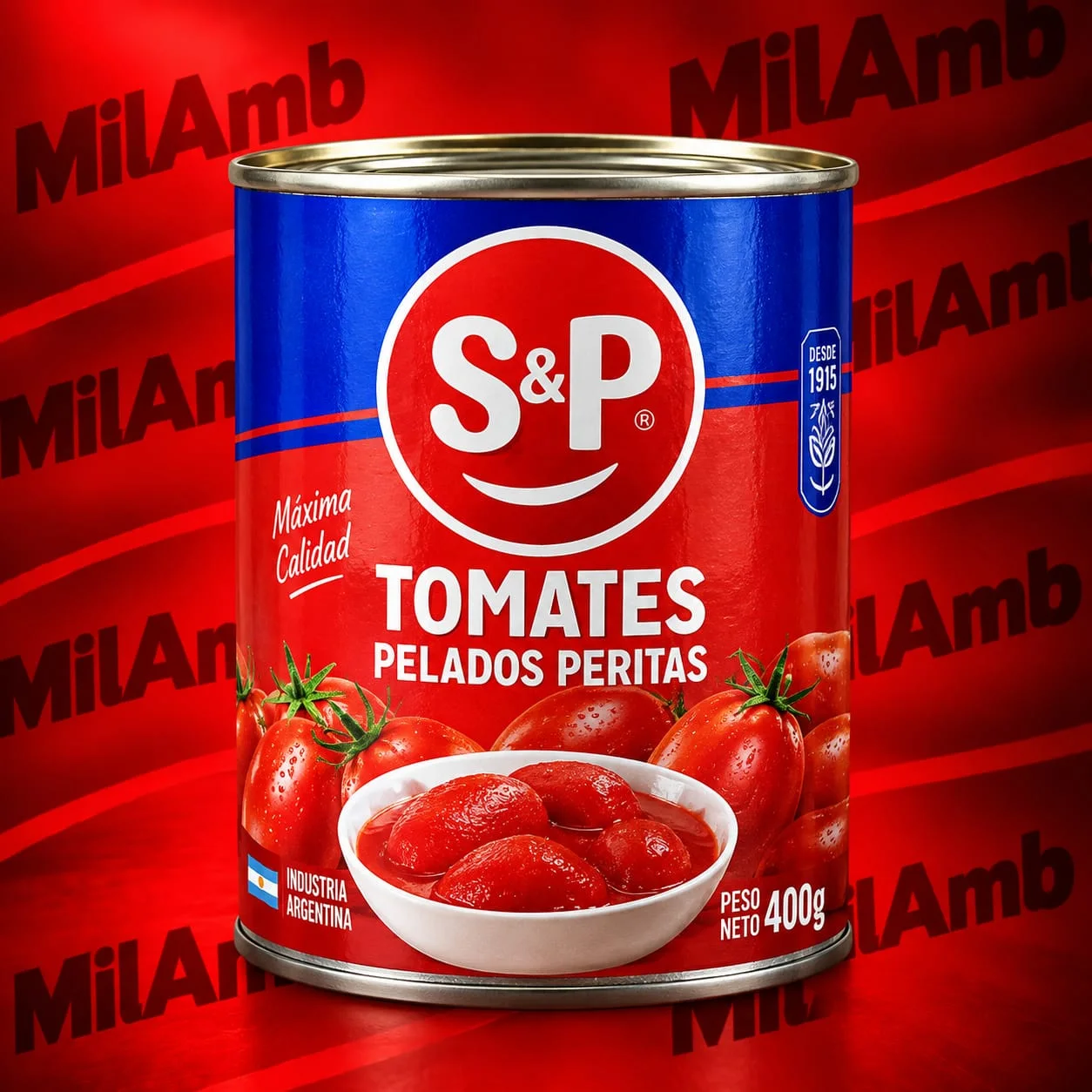 Tomate Pelado Lata 400g. S&P